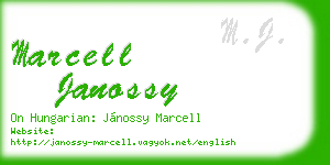 marcell janossy business card