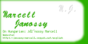 marcell janossy business card